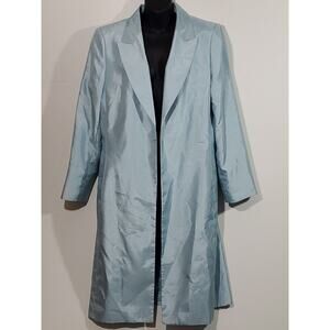 Collections By LeSuit 14 Open Front Icy Mint Green Long Formal Dressy Duster